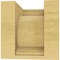 Ekena Millwork 6"W x 6"D x 6"H Wide Emerson Rough Cedar Woodgrain TimberThane Corbel, Primed Tan CORUR06X06X06EMRRCPR - alternate 6